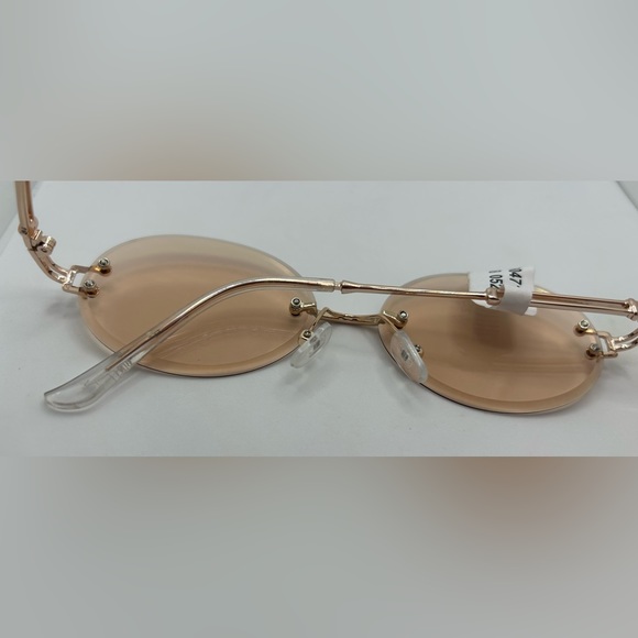 NWT FP Free People Rimless Sunglasses (Golden frame) + Protective case - Picture 3 of 9